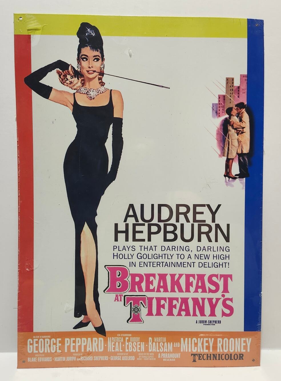 2001 Audrey Hepburn Breakfast at Tiffany's Metal Sign 12x17 Sealed NOS